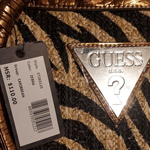 Guess Zebra Print Tote Bag - Black and Brown - Picture 10 of 10